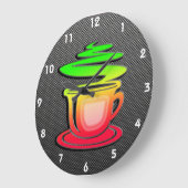 ホットコお洒落ーヒ ラージ壁時計 (傾斜)