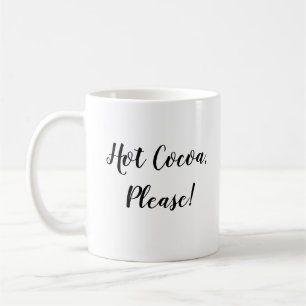 ホットココアお願いタイポグラフィコーヒーマグ コーヒーマグカップ