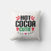 ホットココアかわいこちゃん-魅力的クリスマス クッション (正面)
