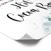 ホットココアでウォームアップバーサインレッドクリスマストラック ポスター (角)