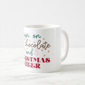 ホットココアで走る - クリスマス コーヒーマグカップ (正面右)