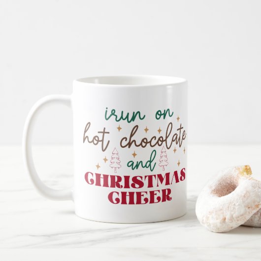 ホットココアで走る - クリスマス コーヒーマグカップ (ドーナツ)