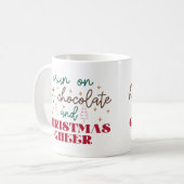 ホットココアで走る - クリスマス コーヒーマグカップ (正面左)