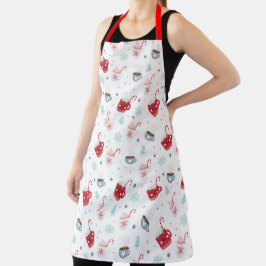 ホットココアとキャンディカン エプロン