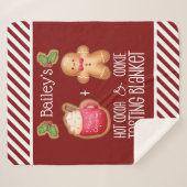 ホットココアとクッキーのテイスティング シェルパブランケット (正面(横))