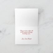 ホットココアとクリスマスツリーのクッキーのマグカップ シーズンカード (内部)