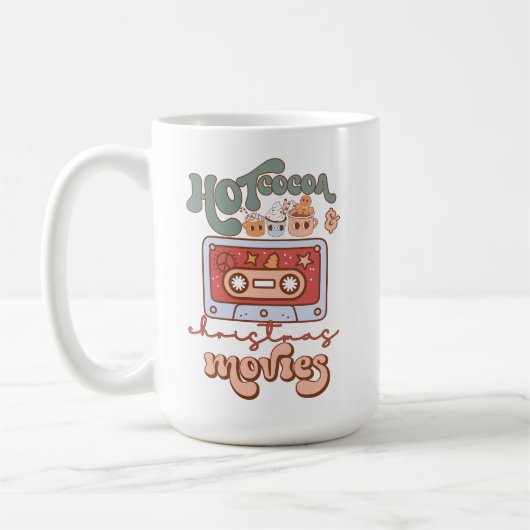 ホットココアとクリスマス映画コーヒーマグを飲む コーヒーマグカップ (左)