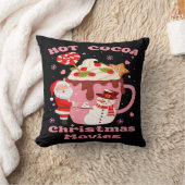 ホットココアとクリスマス映画 クッション (ブランケット)