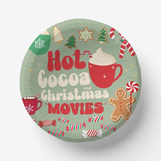 ホットココアとクリスマス映画 ペーパーボウル (正面)