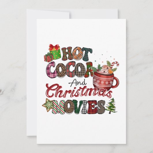 ホットココアとクリスマス映画 招待状 (正面)