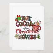 ホットココアとクリスマス映画 招待状 (正面/裏面)