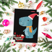 ホットココアとクリスマス映画Dinoホリデーカード シーズンカード