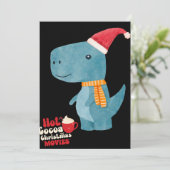 ホットココアとクリスマス映画Dinoホリデーカード シーズンカード (スタンド正面)