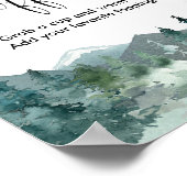 ホットココアとコーヒーの看板　素朴な山々 ポスター (角)