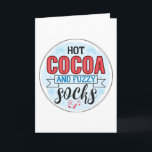 ホットココアとファジーソックス カード<br><div class="desc">ココアを飲むのは冬の寒い時期が大好き。この素晴らしデザイン「ホットココアとファジーソックス」はホットチョコレート愛好家すべてに向いている。</div>