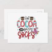 ホットココアとファジーソックス ポストカード (正面/裏面)