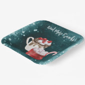 ホットココアとマシュマロのツインベイビーシャワー ペーパープレート (傾斜あり)