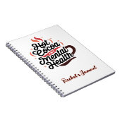 ホットココアとメンタルヘルスカスタム ノートブック (右側)