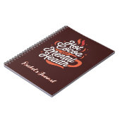 ホットココアとメンタルヘルスカスタム ノートブック (左側)