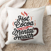 ホットココアとメンタルヘルスパーソナライズされた クッション (ブランケット)