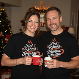 ホットココアとメンタルヘルス気にセルフ Tシャツ