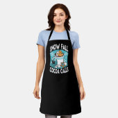 ホットココアと冬のチャーム – 雪秋ココアコール エプロン (着用した状態)