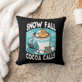 ホットココアと冬のチャーム – 雪秋ココアコール クッション (ブランケット)