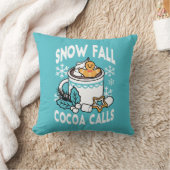 ホットココアと冬のチャーム – 雪秋ココアコール クッション (ブランケット)