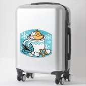 ホットココアと冬のチャーム – 雪秋ココアコール シール (スーツケース)