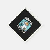 ホットココアと冬のチャーム – 雪秋ココアコール スタンダードカクテルナプキン (角)