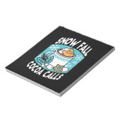 ホットココアと冬のチャーム – 雪秋ココアコール ノートパッド (回転)