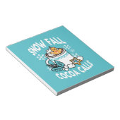 ホットココアと冬のチャーム – 雪秋ココアコール ノートパッド (アングル)