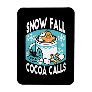 ホットココアと冬のチャーム – 雪秋ココアコール マグネット