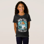 ホットココアと冬のチャーム – 雪秋ココアコール Tシャツ (正面フル)