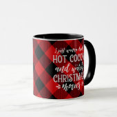 ホットココアと映画 |赤 |クリスマス マグカップ (正面右)