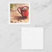 ホットココアのメモカード ノートカード (正面/裏面)