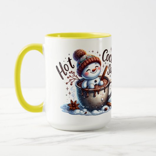 ホットココアの季節 雪だるま マグカップ (左)