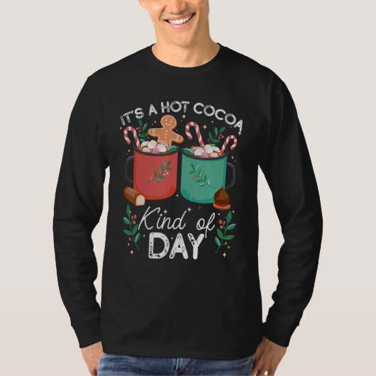 ホットココアの日のチョコレートホットココア Tシャツ (正面)