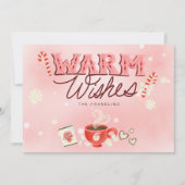 ホットココアの温かい願いクリスマスカード シーズンカード (正面)