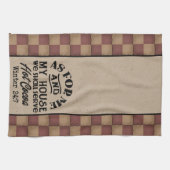 ホットココアを提供する – 初期のスタイル キッチンタオル (横)