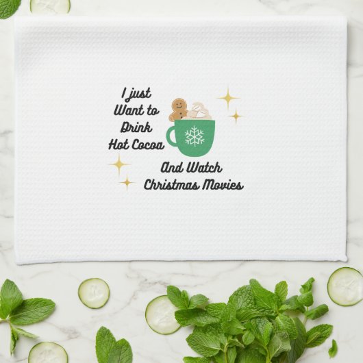 ホットココアを飲みたい キッチンタオル (折り畳み)