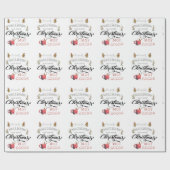 ホットココアを飲んでクリスマスを見る ラッピングペーパー (フラット)