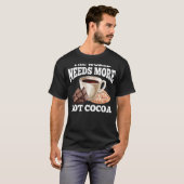 ホットココアアパレルキュートコカスデザイン Tシャツ (正面フル)