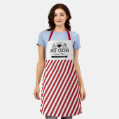 ホットココアキャンディーキースクリスマスパーソナライズされた エプロン (着用した状態)