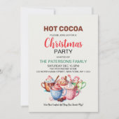 ホットココアキュートクリスマスパーティー 招待状 (正面)