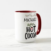 ホットココアクリスマスサンタ&名前をカスタムする マグカップ (正面右)