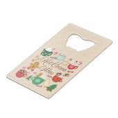 ホットココアクリスマスビベス クレジットカード栓抜き (正面アングル)