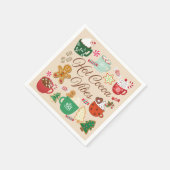 ホットココアクリスマスビベス スタンダードカクテルナプキン (角)