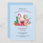 ホットココアクリスマスホリデー招待状 招待状 (正面/裏面)