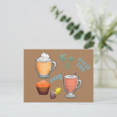 ホットココアコーヒーコージハイゲタイム ポストカード (スタンド正面)